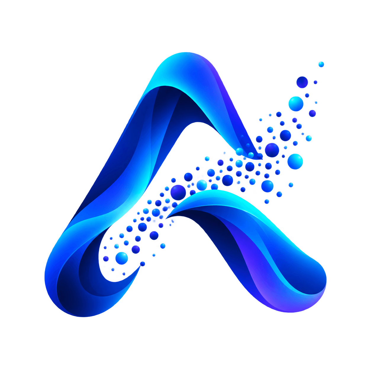 Animyra flowing particle logo